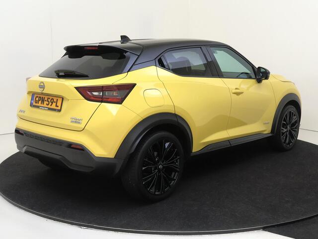 Nissan JUKE 1.6 Hybrid N-Sport | Full options TEch pakket cold pakket en Interieur pakket| airco automatisch | Apple Carplay/Android Auto |Adaptive cruise control | lederen interieurdelen m| LED koplampen | lichtmetalen velgen 19" | navigatiesysteem full map | rijst