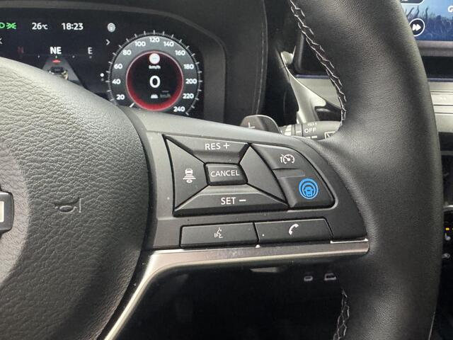Nissan JUKE 1.0 DIG-T Tekna Automaat / Lederen Bekleding / Navigatie / Stoel- en Stuurverwarming / Verwarmde Voorruit / Adaptive Cruise Control / 360 Graden Camera / 19 Inch Velgen / LED Verlichting /