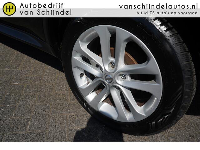 Nissan JUKE 1.6 AUTOMAAT TEKNA VOL LUXE! SCHUIF-KANTELDAK STOELVERWARMING 360 CAMERA LEDER-ALCANTARA NAVI CLIMA CRUISE BLUETOOTH LMV KEYLESS ENZ...