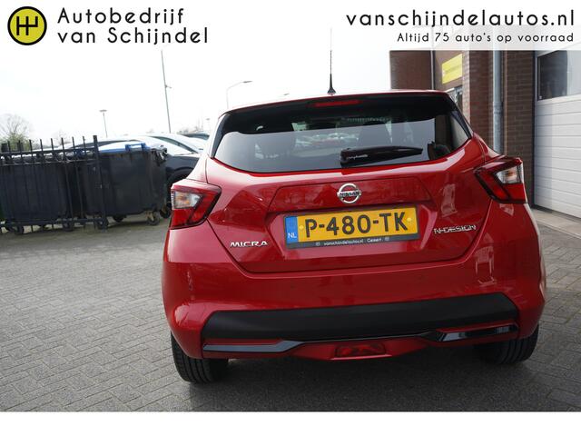 Nissan MICRA 1.0 IG-T N-DESIGN ORIGINEEL NL KEURIGE NETTE STAAT NAVIGATIE ANDROID/APPLECARPLAY AIRCO CRUISECONTROL PARKEERSENSOREN RIJSTROOKSENSOR BLUETOOTH 4X ELECTR.RAMEN/SPIEGELS