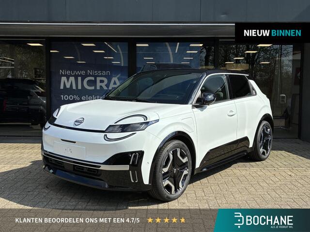 Nissan MICRA EVOLVE 52 kWh NIEUW UIT VOORRAAD LEVERBAAR | Achteruitrijcamera | Apple CarPlay & Android Auto | Warmtepomp | Parkeersensoren voor- en achter | Harman Kardon geluidsinstallatie | Stoel- en stuurverwarming | Climate Control | Navigatiesysteem | 3 jaar fabr