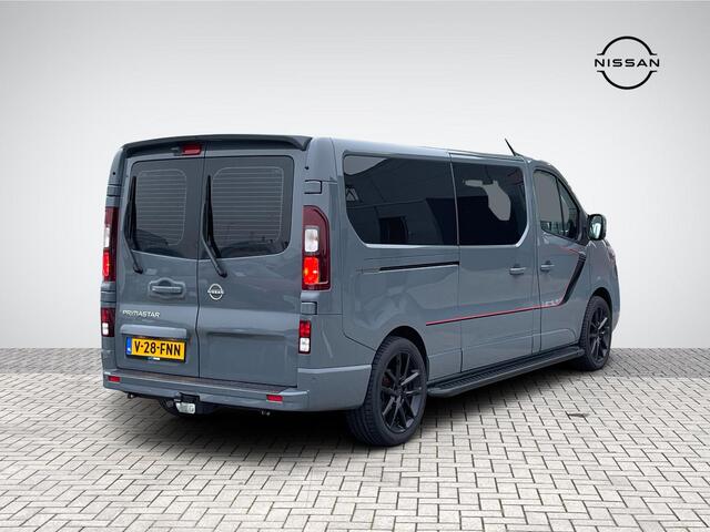 Nissan PRIMASTAR 2.0 dCi L2H1 N-Connecta Black Edition Dubbel Cabine 5-Persoons | Trekhaak | Vol-Leder | 19'' Velgen | LED | Navigatie | Camera | 2x Schuifdeur | Rijklaarprijs! (Ex. BTW/BPM)