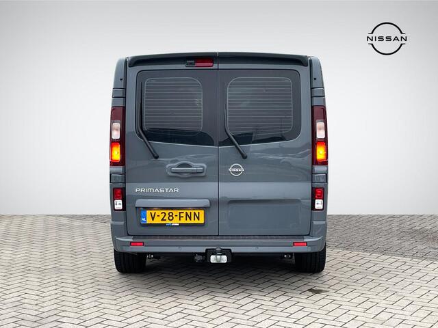 Nissan PRIMASTAR 2.0 dCi L2H1 N-Connecta Black Edition Dubbel Cabine 5-Persoons | Trekhaak | Vol-Leder | 19'' Velgen | LED | Navigatie | Camera | 2x Schuifdeur | Rijklaarprijs! (Ex. BTW/BPM)