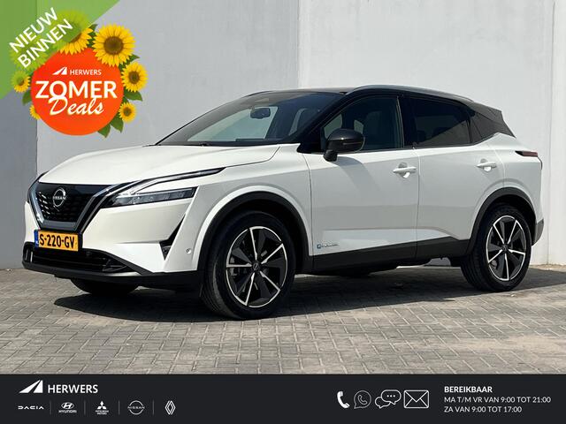 Nissan QASHQAI 1.5 e-Power Tekna Automaat / 100% Dealeronderhouden / Panoramadak / HUD / 360° Camera / Apple Carplay & Android Auto / Adaptieve Cruise Control / Climate Control / Keyless Entry & Start / Elektrisch Verstelbare Bestuurdersstoel / Navigatie full map / Elek