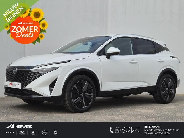 Nissan QASHQAI 1.3 MHEV Xtronic Tekna Automaat / Nieuw Model / Facelift / Cold Pack / HUD / Stuur-, Stoel en Voorruitverwarming / Trekgewicht 1800 kg / Rondomzicht camera / Adaptief CC / Apple Carplay Android Auto /