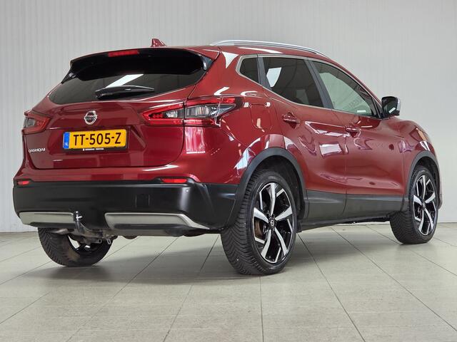 Nissan QASHQAI 1.2 Tekna +/ LED Koplampen/ Pano-Dak/ BOSE/ Trekhaak/ Keyless/ 360 Camera/ Zwarte Hemel/ DAB+/ Elek.Stoelen+Memory/ Grootlichtass./ Dodehoekdet./ Stoelverw./ Voorruitverw./ LEDER/ Clima/ Navi/ Cruise.
