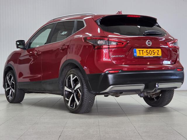 Nissan QASHQAI 1.2 Tekna +/ LED Koplampen/ Pano-Dak/ BOSE/ Trekhaak/ Keyless/ 360 Camera/ Zwarte Hemel/ DAB+/ Elek.Stoelen+Memory/ Grootlichtass./ Dodehoekdet./ Stoelverw./ Voorruitverw./ LEDER/ Clima/ Navi/ Cruise.