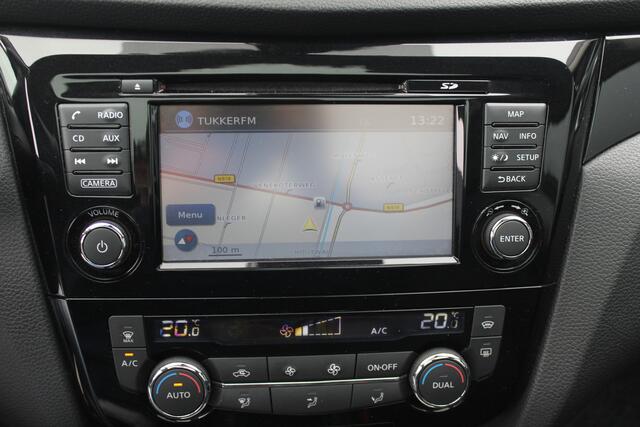 Nissan QASHQAI 1.6 Tekna 164pk | incl. 12 maanden garantie | Trekhaak | 360 camera | Cruise | Navigatie | Bluetooth | Climate control | Lane assist | Stoelverwarming | Panoramadak | 19" lmv | Parkeersensoren V+A | Keyless entry + start | Dodehoek detectie |