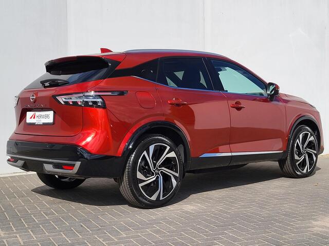 Nissan QASHQAI 1.3 MHEV Xtronic Tekna Plus / Zeer compleet / 1.800 kg trekgewicht / Facelift / Panorama dak / HUD / Adapt. CC / Elektr. klep / Elektr. stoelen met massagefunctie / Navi / Apple Carplay Android / 20" LM wielen /