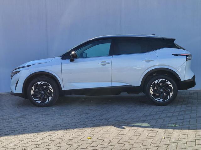 Nissan QASHQAI 1.3 MHEV Xtronic N-Connecta Automaat / HUD / Nieuw Model / Facelift / Design Pack / Cold Pack / Allseason banden / Trekgewicht 1800 kg / Stuur-, Stoel en Voorruitverwarming / Elektrische achterklep /Rondomzicht camera / Adaptief CC /