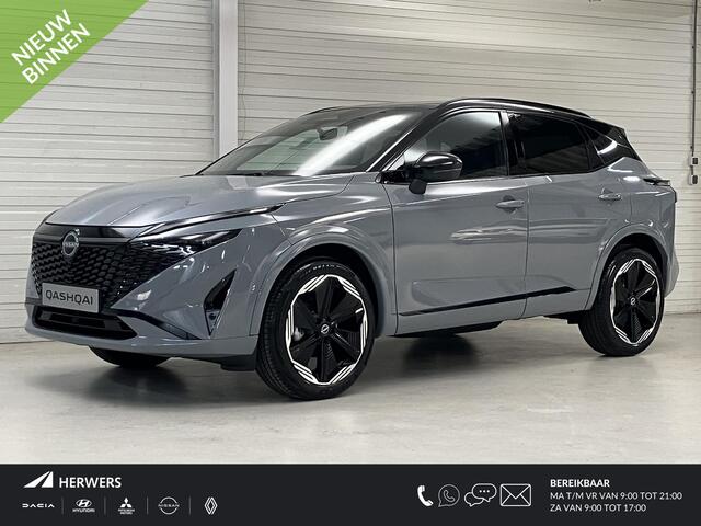 Nissan QASHQAI 1.3 MHEV Xtronic N-Design / ¤4000,- Nissan Voorraadvoordeel / Nieuw uit Voorraad Leverbaar / Panoramadak / Stoel- en Stuurverwarming / Verwarmde Voorruit /