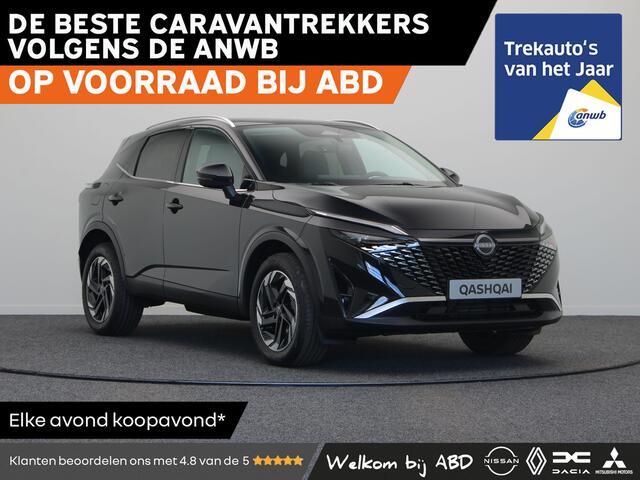 Nissan QASHQAI N-Connecta + Panoramisch glazen dak + Cold Pack Mild-Hybrid 158 Xtronic | 12.3" TFT digitale cockpit | Audiosysteem met DAB, Apple Carplay & Android Auto, USB-aansluiting, stuurwielbediening en 6 luidsprekers | Blind Spot Warning & Intervention (BSW + BSI