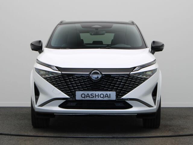 Nissan QASHQAI N-Design + Panoramisch glazen dak + Cold Pack e-Power 190 | 12.3" TFT digitale cockpit | Audiosysteem met DAB, Apple Carplay & Android Auto, USB-aansluiting, stuurwielbediening en 6 luidsprekers | Blind Spot Warning & Intervention (BSW + BSI)