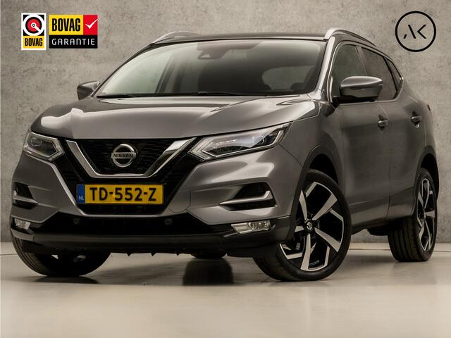 Nissan QASHQAI 1.2 Tekna Deluxe Automaat (NAVIGATIE, 360 CAMERA, LEDER, STOELVERWARMING, ELEK SPORTSTOELEN, KEYLESS, GETINT GLAS, TREKHAAK, NIEUWE APK, NIEUWSTAAT)