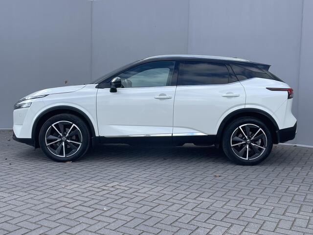 Nissan QASHQAI 1.3 MHEV Xtronic Tekna Plus Automaat / 1800KG trekgewicht / Panoramadak / stoelverwarming / massage stoelen / elektrisch verstelbare stoelen / head-up display / 360° camera / adaptieve cruise control / verwarmbaar stuur / elektrische achterklep / matrix L