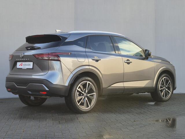 Nissan QASHQAI 1.3 MHEV Xtronic Tekna Plus Automaat / HUD / Panoramadak / Allseason banden / Trekgewicht 1800 kg / Elektrische achterklep / Stoel met massage functie / Rondomzicht camera / Stuur-, Stoel en Voorruit verwarming / Bose Audio Systeem /