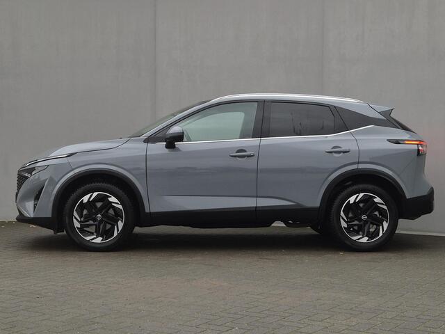 Nissan QASHQAI 1.3 MHEV Xtronic N-Connecta Automaat / Fabrieksgarantie tot 03-2028 / Facelift / Cold pack / Pack Easy / Allseason banden / HUD / Panoramadak / Elektrische achterklep / Trekgewicht 1800 kg / Rondomzicht camera /