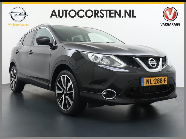Nissan QASHQAI DIG-T 116PK AUT. Pano-Dak Leer+Elektr.+Verwarmd 360°Camera Automaat Navi TrekhaakPdc Tekna Lmv Led Stoelverwarming Bluetooth Isofix Origineel Nederlandse Auto
