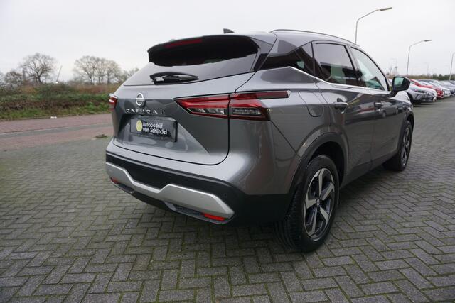 Nissan QASHQAI 1.3 MHEV 158PK XTRONIC TEKNA LUXE KEURIGE NETTE STAAT 360CAMERA PANORAMADAK ZWARTE HEMEL ANDROID-APPLECARPLAY NAVI CLIMA ADAPTIEVE CRUISE PDC V+A 18INCH LEDER KEYLESS FULL LED ENZ...
