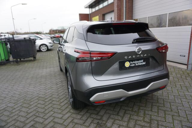 Nissan QASHQAI 1.3 MHEV 158PK XTRONIC TEKNA LUXE KEURIGE NETTE STAAT 360CAMERA PANORAMADAK ZWARTE HEMEL ANDROID-APPLECARPLAY NAVI CLIMA ADAPTIEVE CRUISE PDC V+A 18INCH LEDER KEYLESS FULL LED ENZ...