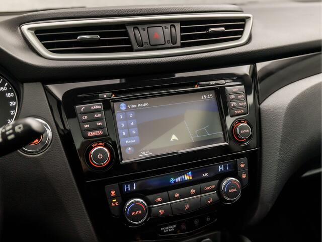 Nissan QASHQAI 1.2 N-Vision (NAVIGATIE, PANORAMADAK, 360 CAMERA, STOELVERWARMING, LEDEREN SPORTSTOELEN, NIEUWE APK, NIEUWSTAAT)