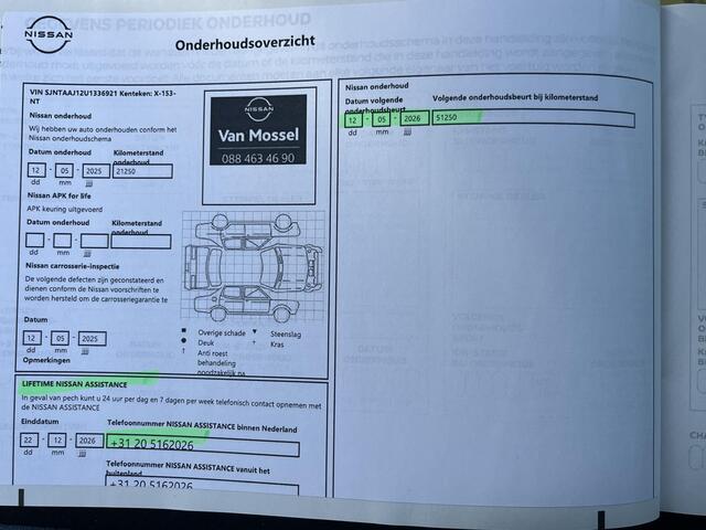 Nissan QASHQAI 1.3 MHEV Tekna / Trekhaak (Trekgewicht 1.400kg) / Dealeronderhouden / Panoramadak / Adaptieve Cruise Control / Stoelverwarming / Stuurverwarming / Voorruitverwarming / Apple Carplay & Android Auto /