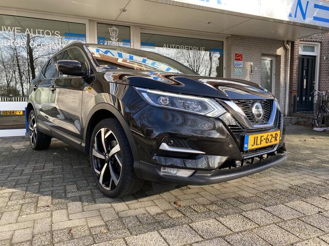 Nissan QASHQAI 1.3 DIG-T Tekna Panodak/Cruisecontr. ad./Dodehoek det./Rondomzicht camera/ Leder Alcant. bekleding/Navi Fullmap/KeylessEntry+start/Elektr. verst.bare stoel/Park.sensoren v+a/Stoelverw./Ledverl./Uitparkeerwaa