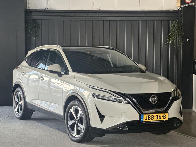 Nissan QASHQAI 1.3 MHEV Xtronic Tekna | Panoramadak | Sfeerverlichting | Carplay | 360 Camera | Head-up display | Stoelverwarming | Navi | Leder Bekleding |