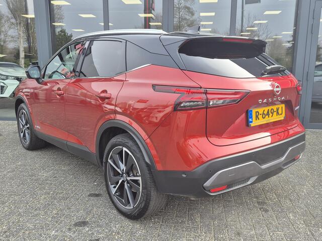 Nissan QASHQAI 1.5 e-Power Tekna | Gen-2 | 1/2 lederen interieur | Glazen dak | 19 inch LM Velgen | Fuji Red speciale kleur | 1e eigenaar | Keurig onderhouden