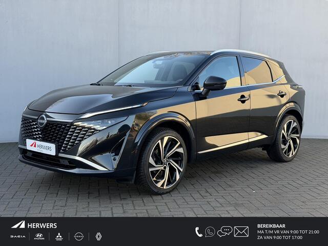 Nissan QASHQAI 1.3 MHEV Xtronic Tekna Plus Automaat / Nieuw model & Facelift / Fabrieksgarantie tot 09-2027 / Panoramadak / HUD / 360 Camera / Elektr. Stoelen met Massage / Stoel & Stuurwiel verwarming / BOSE Audio / DAB / Adaptieve Cruise / Clima / Lederen & Alcantara 
