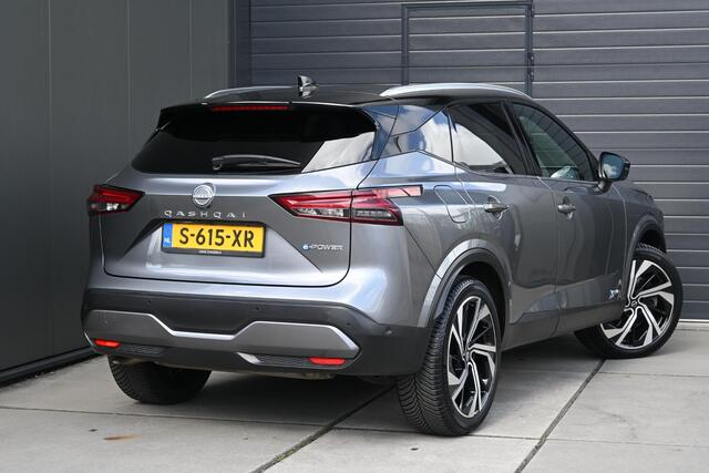 Nissan QASHQAI 1.5 e-Power Tekna Plus | 360 CAMERA | PANORAMADAK | LEDER | STUUR/STOELVERWARMING | NAVI | HUD | ADAPT. CRUISE CONTROL | BOSE | CLIMATE CONTROL | ALL-SEASONBANDEN | PDC | LMV