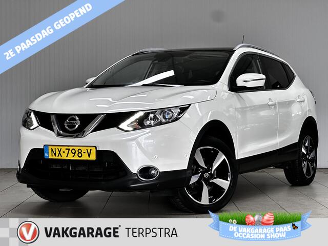 Nissan QASHQAI 1.2 Tekna/ Panorama-Dak/ 18'' LMV/ LED Koplampen/ Apple + Android/ Keyless/ Lane-Assist./ Voorruitverw./ Stoelverw./ 360° Camera/ Leder/ Mistl./ PDC V+A/ Extra getint glas.
