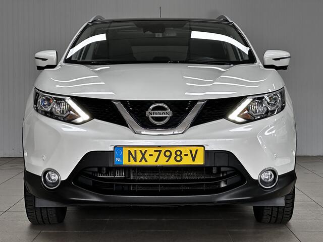 Nissan QASHQAI 1.2 Tekna/ Panorama-Dak/ 18'' LMV/ LED Koplampen/ Apple + Android/ Keyless/ Lane-Assist./ Voorruitverw./ Stoelverw./ 360° Camera/ Leder/ Mistl./ PDC V+A/ Extra getint glas.