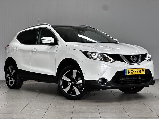 Nissan QASHQAI 1.2 Tekna/ Panorama-Dak/ 18'' LMV/ LED Koplampen/ Apple + Android/ Keyless/ Lane-Assist./ Voorruitverw./ Stoelverw./ 360° Camera/ Leder/ Mistl./ PDC V+A/ Extra getint glas.