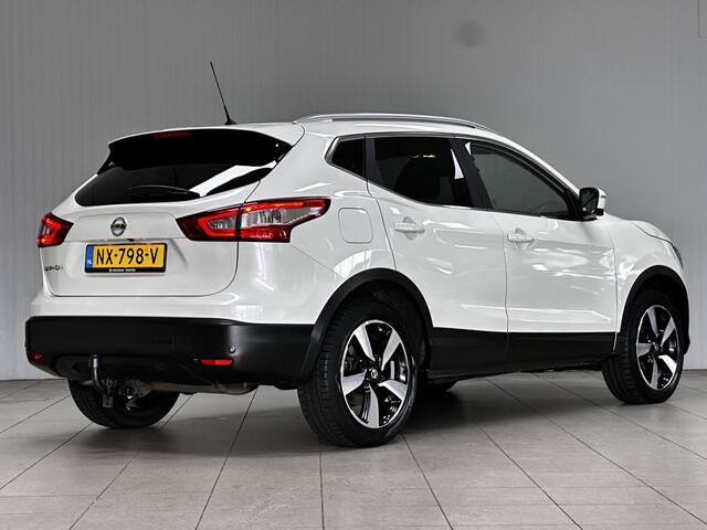 Nissan QASHQAI 1.2 Tekna/ Panorama-Dak/ 18'' LMV/ LED Koplampen/ Apple + Android/ Keyless/ Lane-Assist./ Voorruitverw./ Stoelverw./ 360° Camera/ Leder/ Mistl./ PDC V+A/ Extra getint glas.