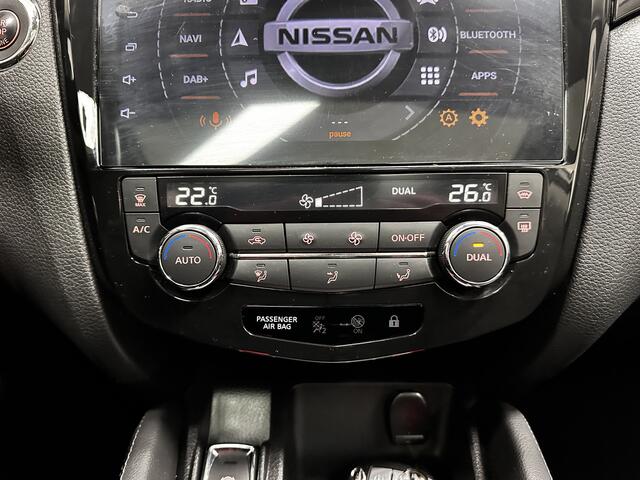 Nissan QASHQAI 1.2 Tekna/ Panorama-Dak/ 18'' LMV/ LED Koplampen/ Apple + Android/ Keyless/ Lane-Assist./ Voorruitverw./ Stoelverw./ 360° Camera/ Leder/ Mistl./ PDC V+A/ Extra getint glas.