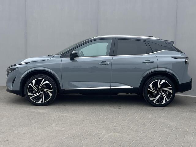 Nissan QASHQAI 1.3 MHEV Xtronic Tekna Plus / 1800kg Trekgewicht / Apple Carplay Android Auto / Bose Audio Installatie / Panorama Dak / Stoel,- Stuur en Voorruit Verwarming / Leder- Alcantara Interieur /