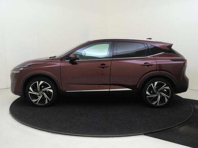 Nissan QASHQAI 1.3 MHEV Xtronic Tekna Plus | airco automatisch| Apple Carplay/Android | cruise control adaptief | lederen interieurdelen | lichtmetalen velgen 20" | luxe lederen bekleding | matrix LED koplampen | navigatiesysteem full map | panoramadak | voorstoelen ver