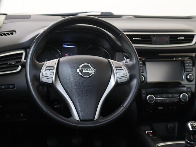 Nissan QASHQAI 1.2 Business Edition | airco automatisch, audio-navigatie full map, Autonomous Emergency Braking | cruise control | dodehoek detectie | LED koplampen | lederen/stof bekleding | lichtmetalen velgen 17"| panoramadak | voorstoelen verwarmd