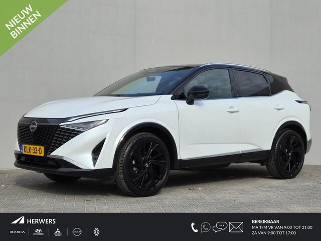 Nissan QASHQAI 1.3 MHEV Xtronic Tekna Plus / Fabrieksgarantie tot 10-2028 / Panoramadak / All season banden / Trekgewicht 1800 kg / Head Up Display / Bose Audio Systeem / Elektrische achterklep / Stuur- Stoel & Voorruit verwarming / Rondomzicht camera / Adaptief cruise