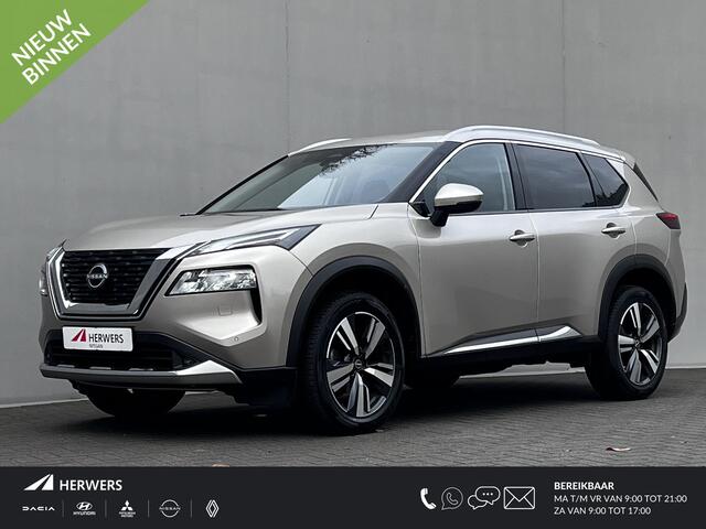 Nissan X-TRAIL 1.5 MHEV 163pk Tekna 5 zits Automaat / Trekgewicht 2000 Kg / HUD / Elektrische achterklep / Apple Carplay Android Auto / Stuur-, Stoel en achterbankverwarming / Adaptief CC / 360 ° camera / Voorruit verwarming /