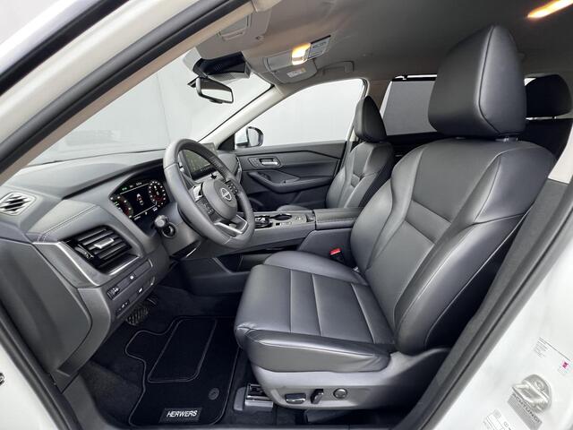 Nissan X-TRAIL 1.5 e-Power N-Connecta Automaat / Fabrieksgarantie tot 03-2028 ** < 100.000 km / Navigatie / Leder / Stuur-, stoel- en achterbankverwarming / Elektr. stoelen en klep / 18" LM wielen + All Season banden /