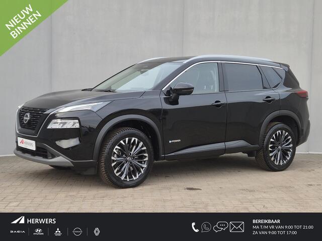 Nissan X-TRAIL 1.5 e-Power Tekna Automaat / Fabrieksgarantie tot 05-2028<100.000 / Dealer onderhouden / All Season banden / Head Up Display / Adaptief cruise control / Stuur-, Stoel & Achterbank verwarming / Elektrische achterklep /
