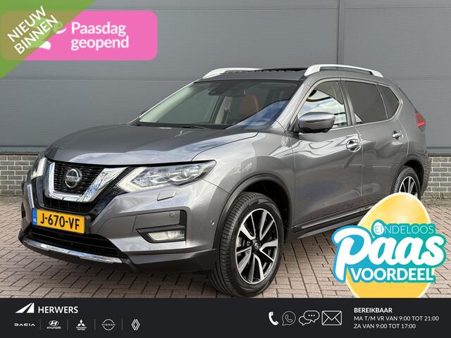Nissan X-TRAIL 1.3 DIG-T Tekna 7p. / Schuif Kanteldak / Trekhaak / 1500KG Trekgewicht / 7 Zitter / Stoel Verwarming V+A / Elektrische Stoelen /Elektrische Achterklep / Keyless /