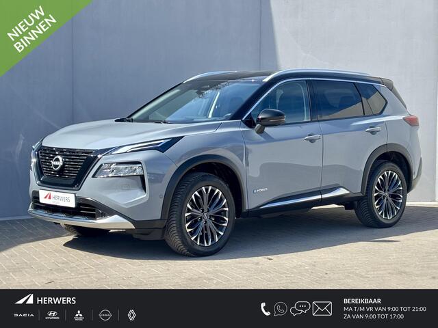 Nissan X-TRAIL 1.5 e-4orce Tekna 4WD Automaat / 1800 kg Trekgewicht / Fabrieksgarantie tot 07-2028<100.000km / Dealer onderhouden / All Season banden / Head Up Display / Elektrische achterklep / Adaptief cruise control / Rondomzicht camera /