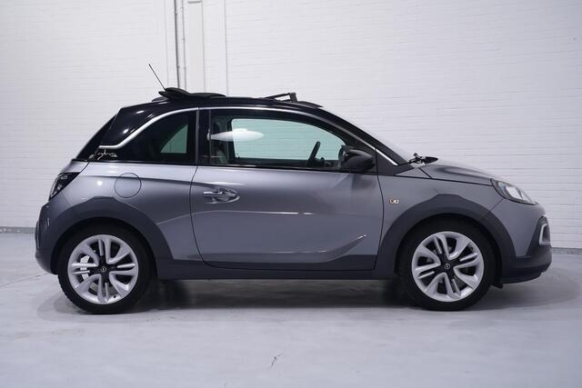 Opel ADAM 1.0 Turbo Rocks BlitZ NAP 17"lmv climate-controlle navi-fullmap electrisch-vouwdak multifunctioneel-stuurwiel apple-carplay cruise-controlle stoel-stuurverwarming private-glas camera