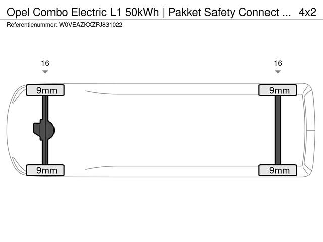 Opel COMBO Electric L1 50kWh | Pakket Safety Connect | Pakket Look | laadruimtebetimmering | Climate Control | rijklaarprijs |