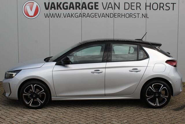 Opel CORSA 1.2-75pk GS-Line. Zeer nette en sportieve Opel Corsa, slechts 18.000km ! Panoramadak, Stoel- en stuurwielverw., Cruise Control, Climate Control, Navigatie by Apple CarPlay/Android auto, Camera, Dodehoek assistent, metallic lak etc.