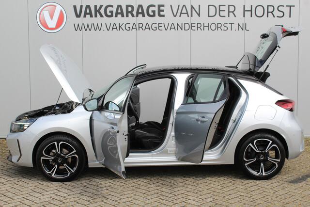 Opel CORSA 1.2-75pk GS-Line. Zeer nette en sportieve Opel Corsa, slechts 18.000km ! Panoramadak, Stoel- en stuurwielverw., Cruise Control, Climate Control, Navigatie by Apple CarPlay/Android auto, Camera, Dodehoek assistent, metallic lak etc.
