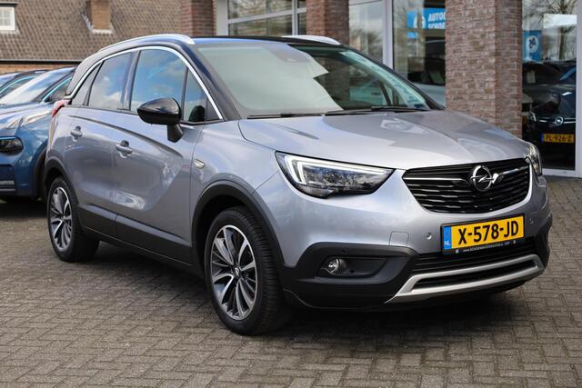 Opel Crossland X 1.2 Innovation TREKHAAK DUO-TONE CARPLAY STUUR+STOELVERWARMING HALFLEER 17"LMV CRUISE CLIMA 2xPDC DEALER-ONDERHOUDEN DAKRAILS